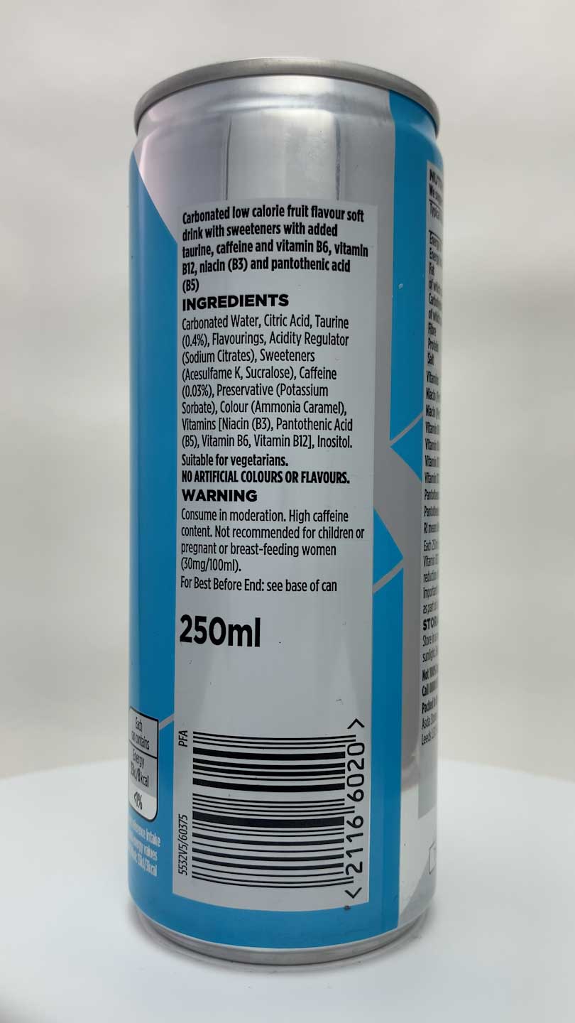 Asda Diet Blue Charge | Energy Drink Cans UK