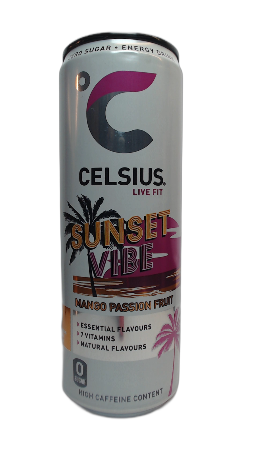 Celsius Sunset Vibe Mango Passion Fruit