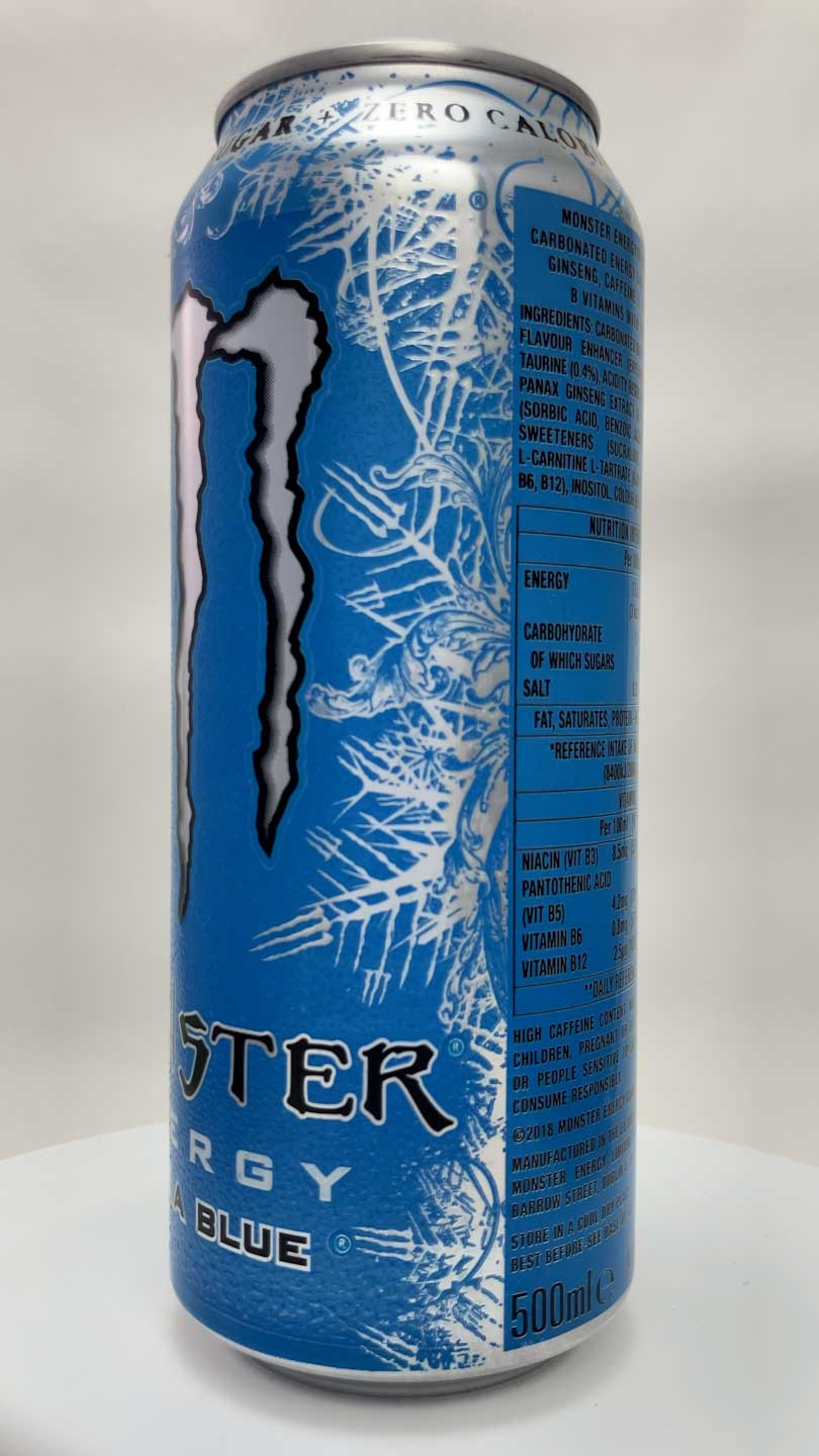 Monster Energy Ultra Blue Energy Drink Cans UK