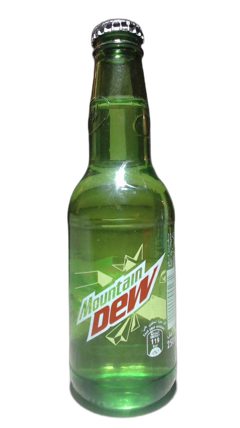 Mountain Dew Glass Bottle (Arabic)