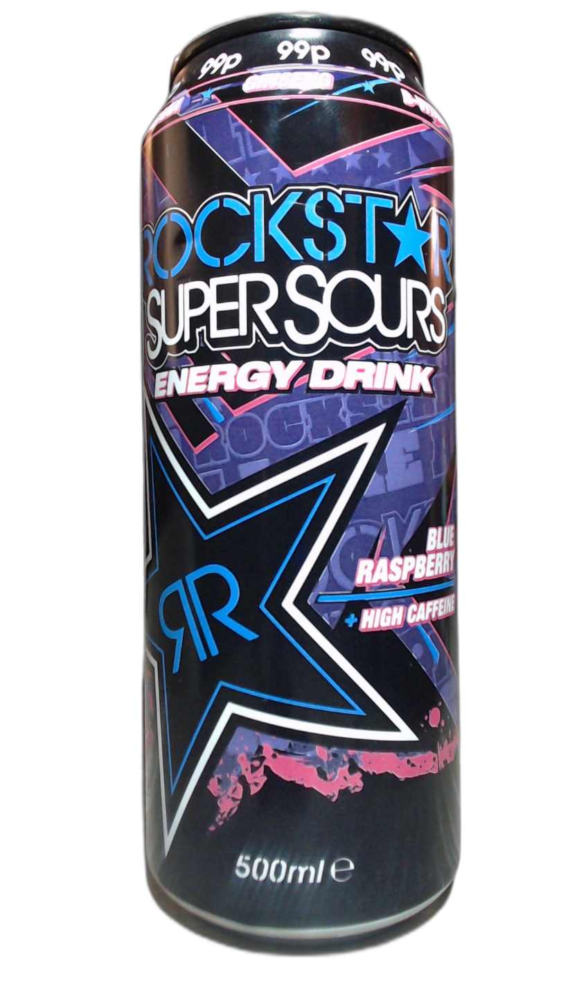 Rockstar Super Sours Blue Raspberry PMP 99p