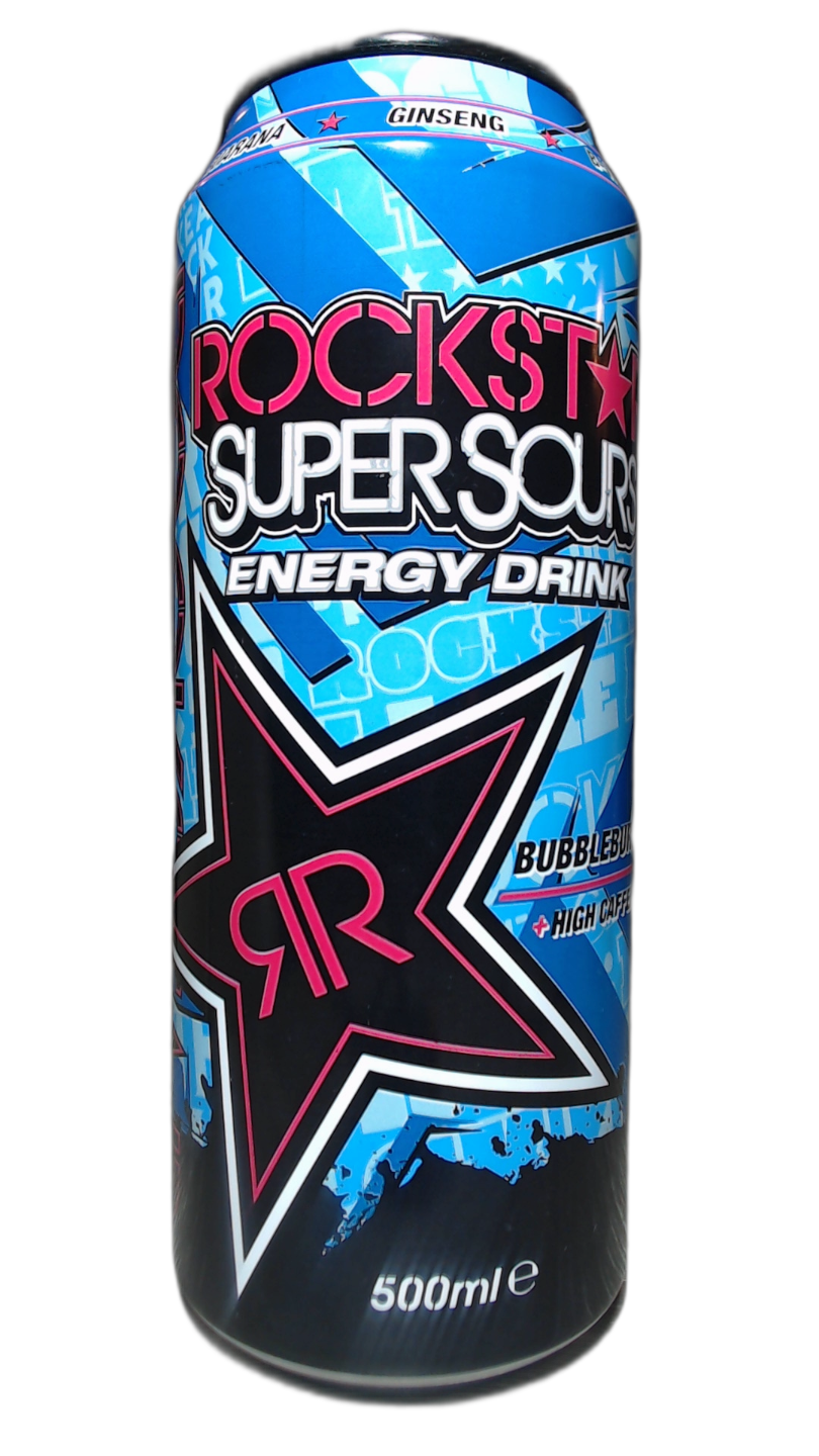 Rockstar Super Sours Bubbleburst (Black Neck Text)