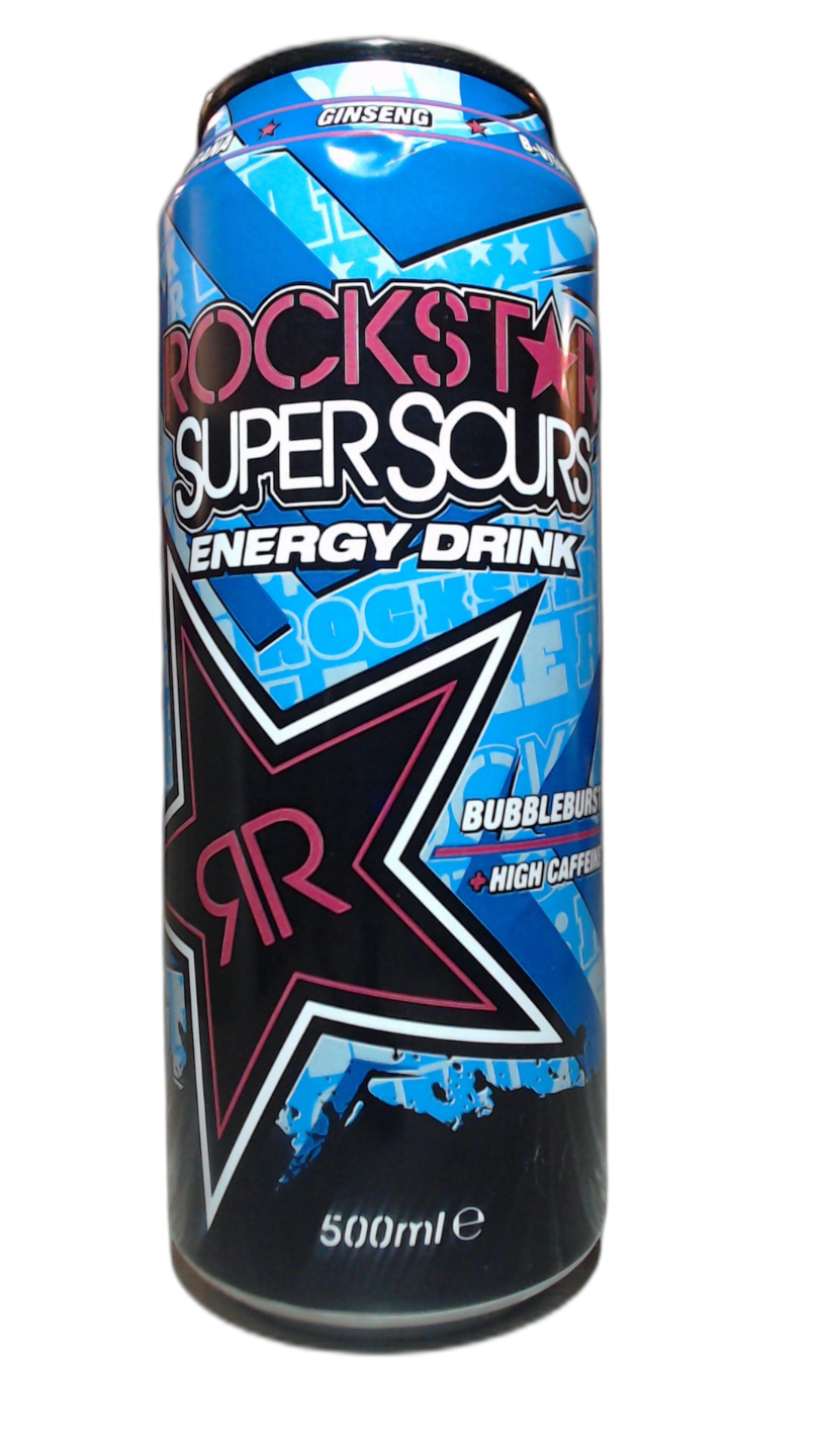 Rockstar Super Sours Bubbleburst (White Neck Text)