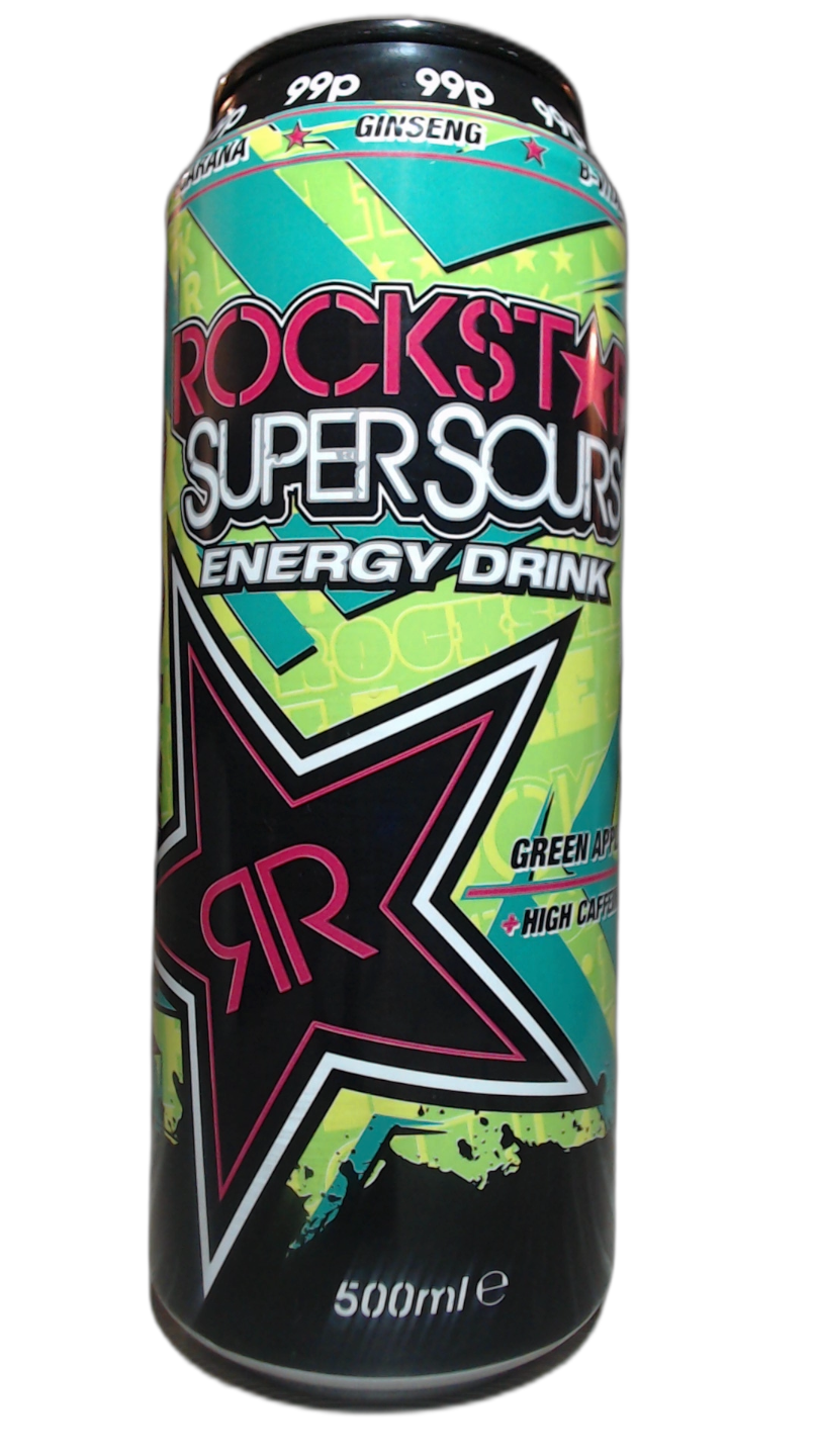 Rockstar Super Sours Green Apple PMP 99p